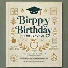 Happy Birthday wishes for teacher
